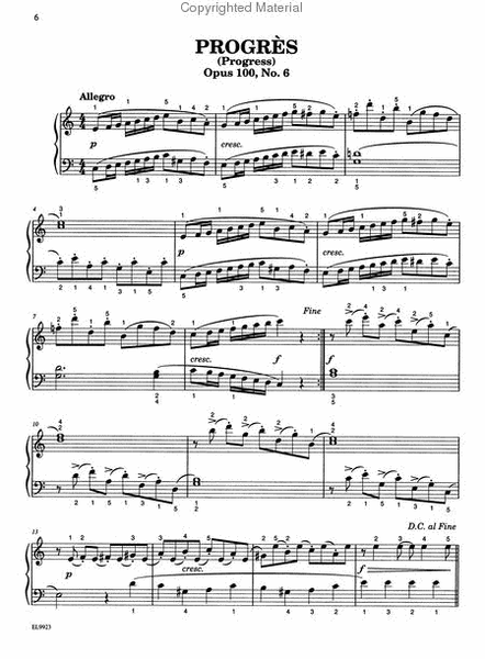 Selections from Burgmüller Studies, Op. 100 and 109