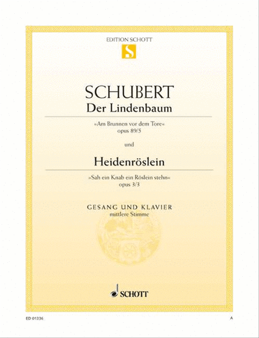 Der Lindenbaum / Heidenroslein Medium Voice scores gallery preview page 1