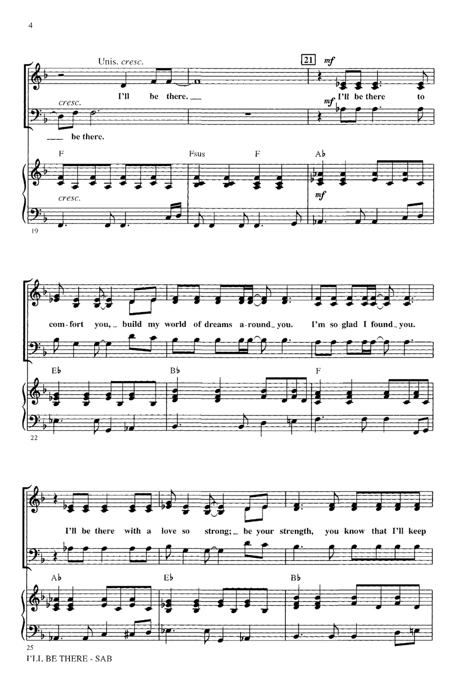 I'll Be There 3-Part scores gallery preview page 3