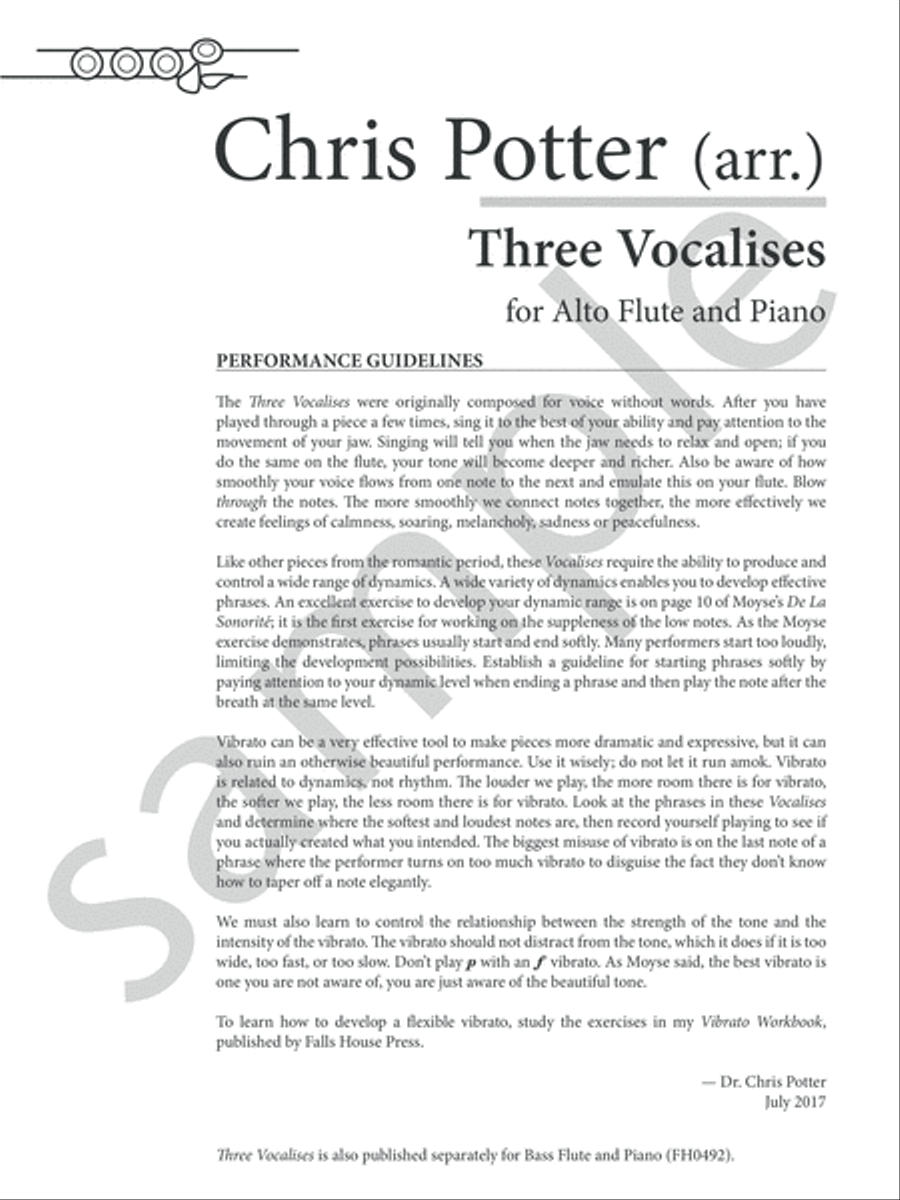 Three Vocalises Chamber Music scores gallery preview page 4