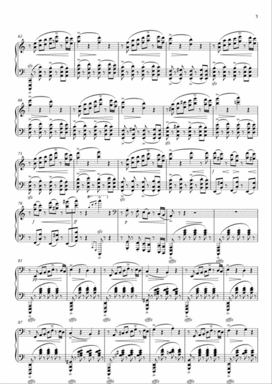 Op.42 Tango N.2 Allegro non Troppo in A Minor Piano Solo scores gallery preview page 3