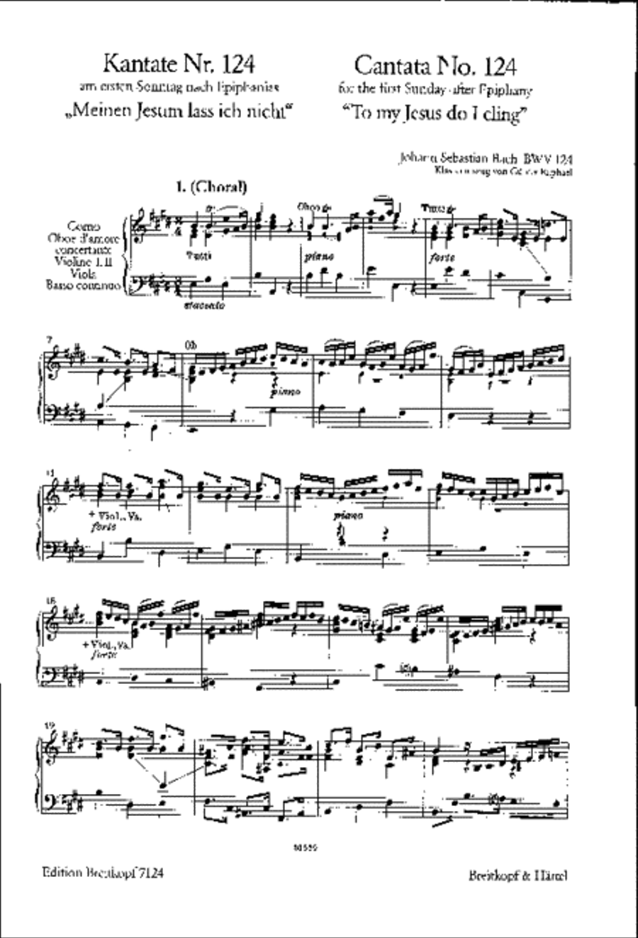 Cantata BWV 124 “To my Jesus do I cling” 4-Part scores gallery preview page 2