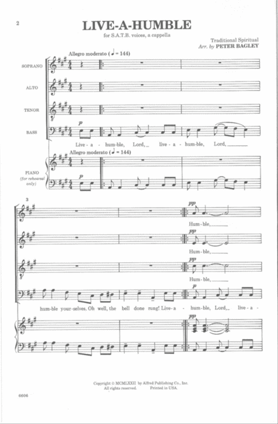 Live-a-Humble Live-a-Humble 4-Part scores gallery preview page 2
