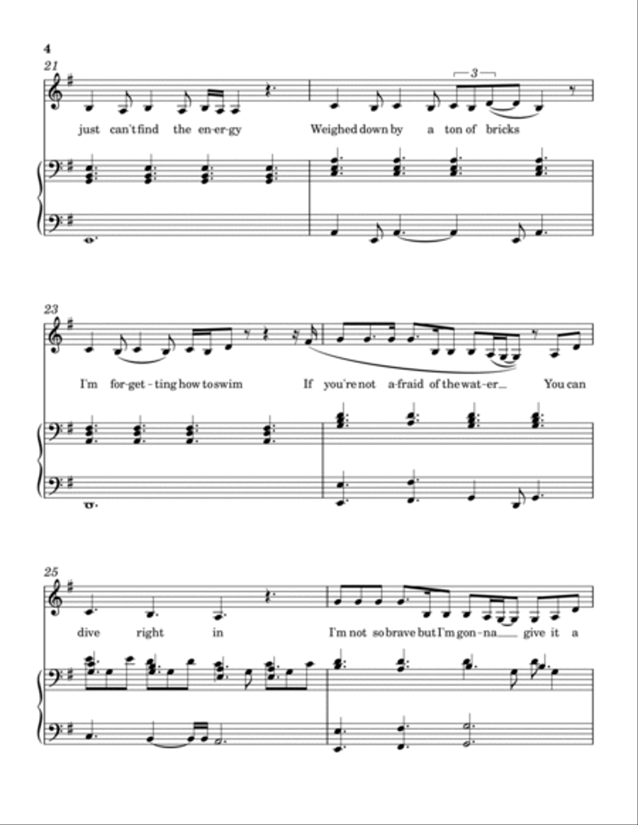 Fear Of Water Tenor Voice scores gallery preview page 4
