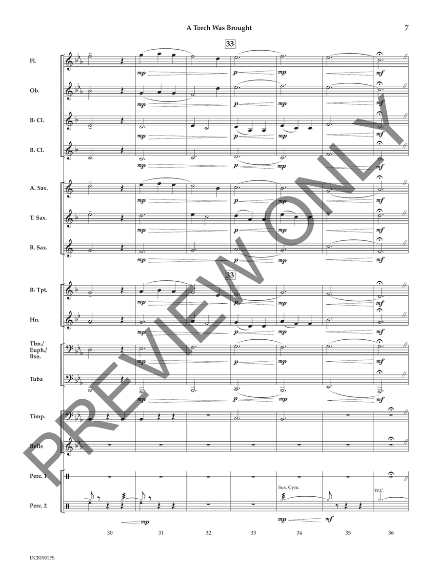 A Torch Was Brought Concert Band scores gallery preview page 8