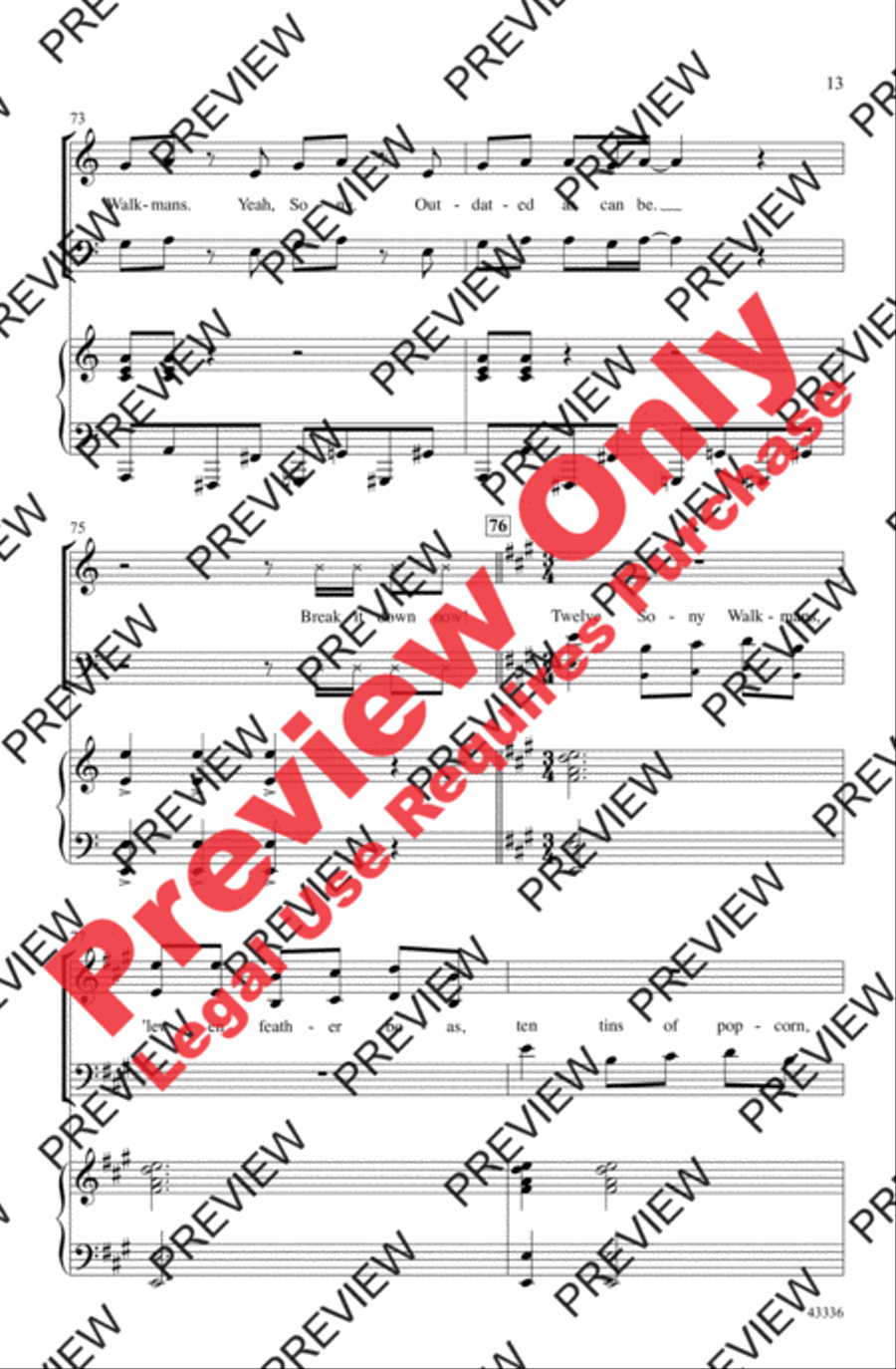 The Twelve Days of a Regifted Christmas 3-Part scores gallery preview page 13