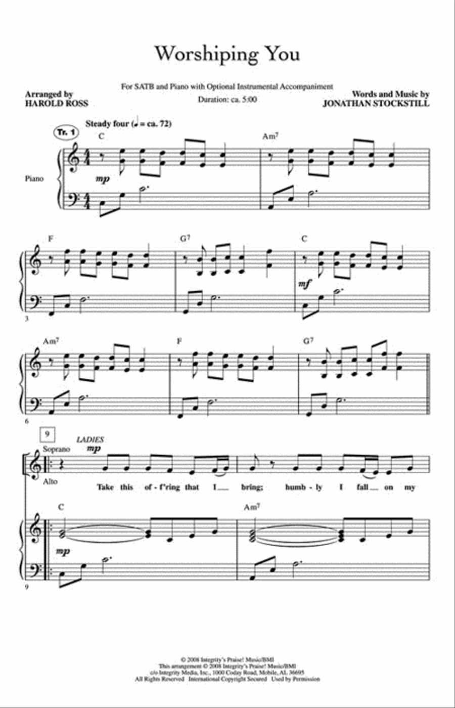 Worshiping You 4-Part scores gallery preview page 2