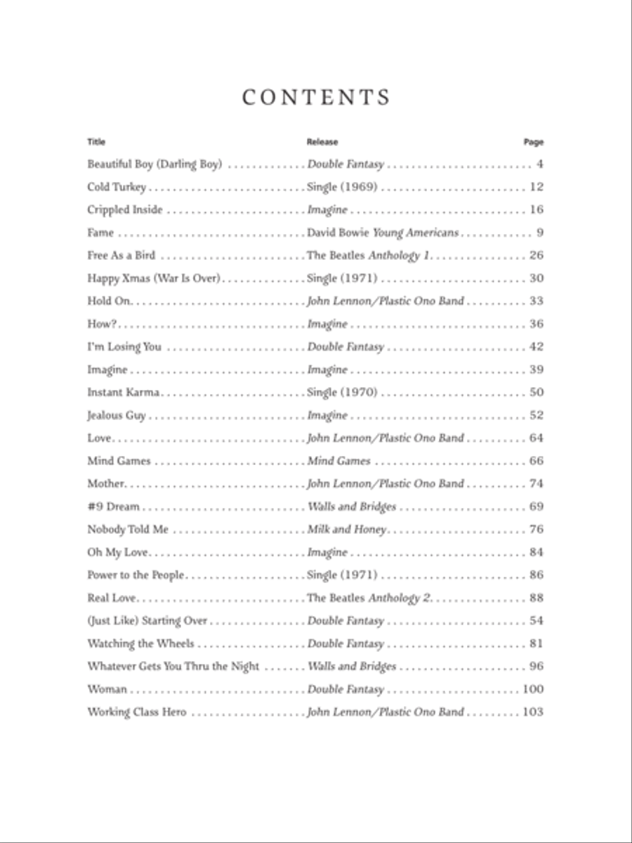 John Lennon -- Guitar TAB Anthology Guitar Tablature scores gallery preview page 3