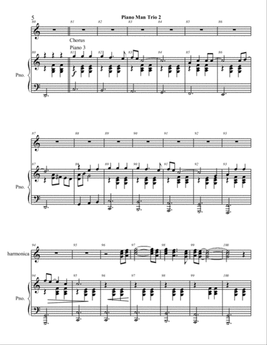 Piano Man Piano scores gallery preview page 6