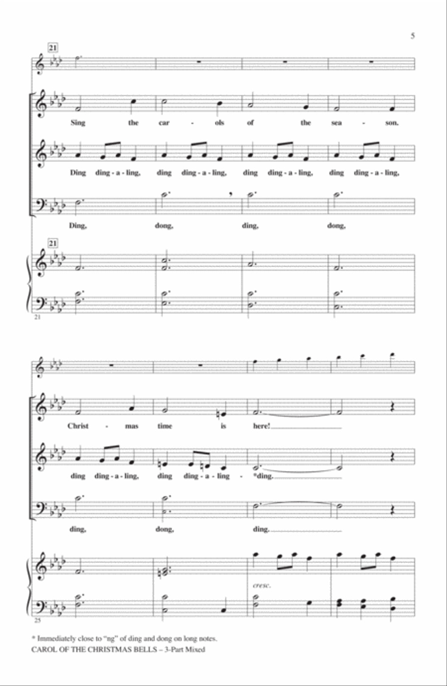 Carol Of The Christmas Bells 3-Part scores gallery preview page 3