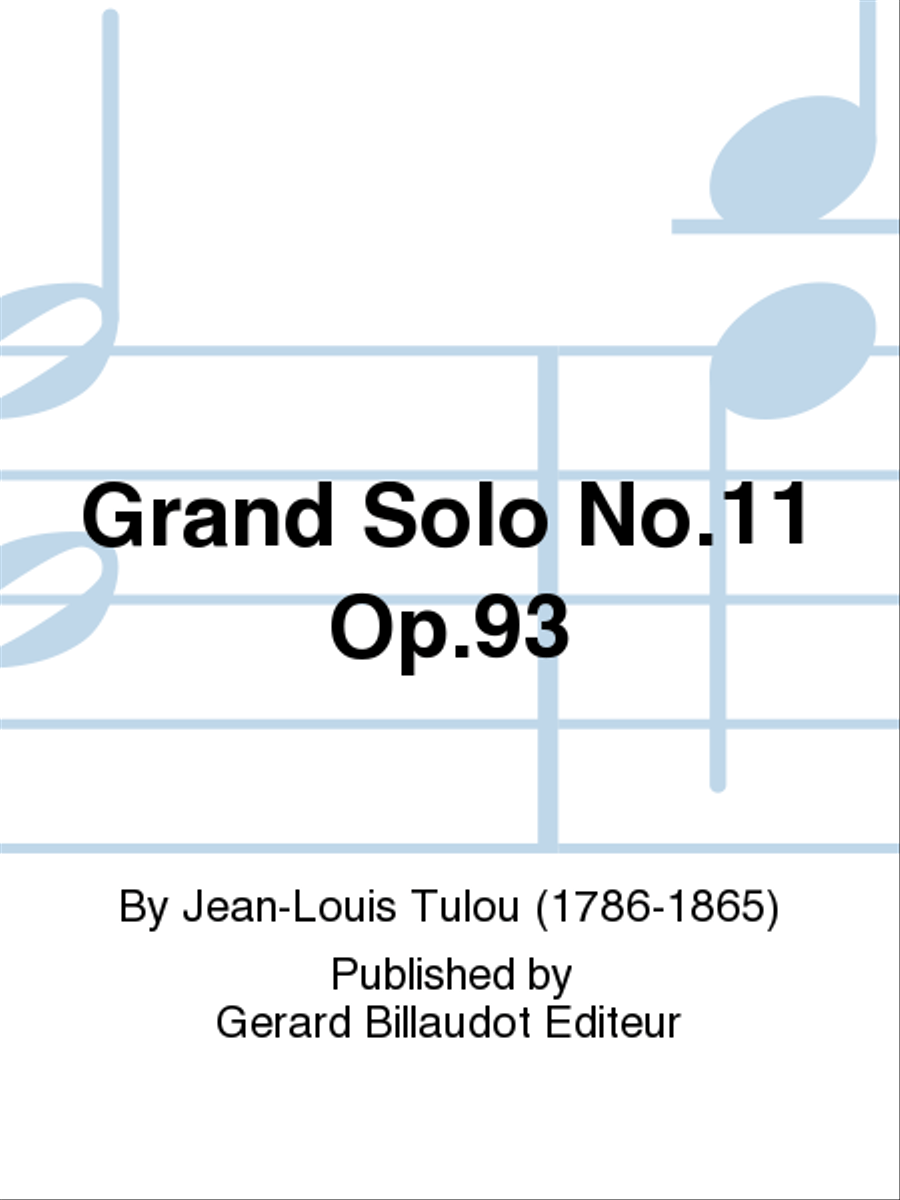 Grand Solo No. 11 Op. 93 Grand Solo No. 11 Op. 93 Flute Solo scores gallery preview page 1