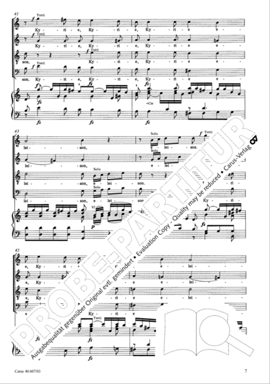 Mass in time of war (Missa in tempore belli) 4-Part scores gallery preview page 14