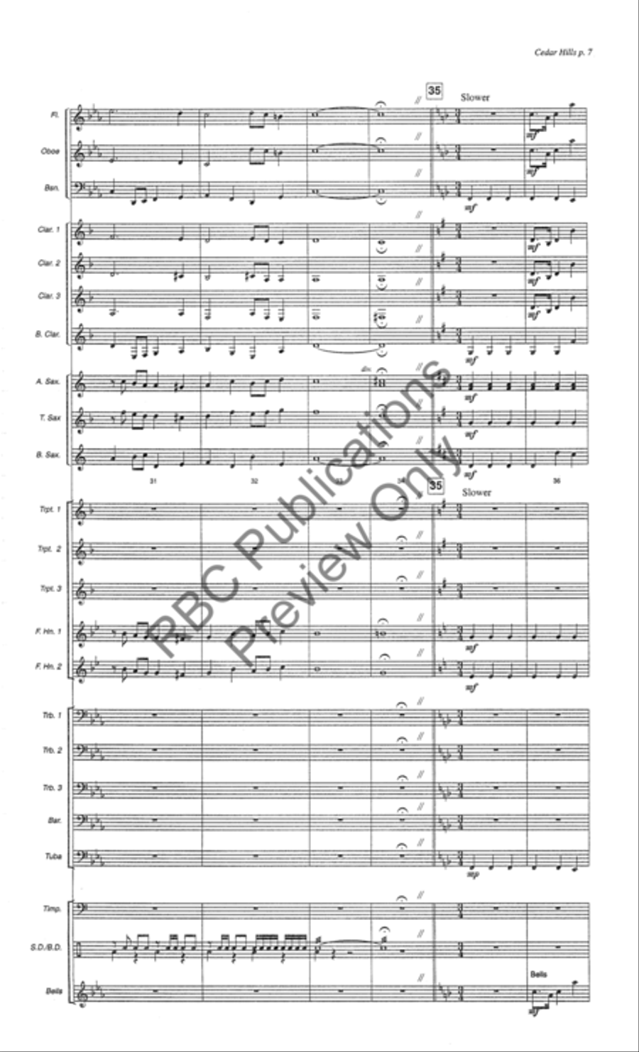 Cedar Hills Cedar Hills Concert Band scores gallery preview page 10