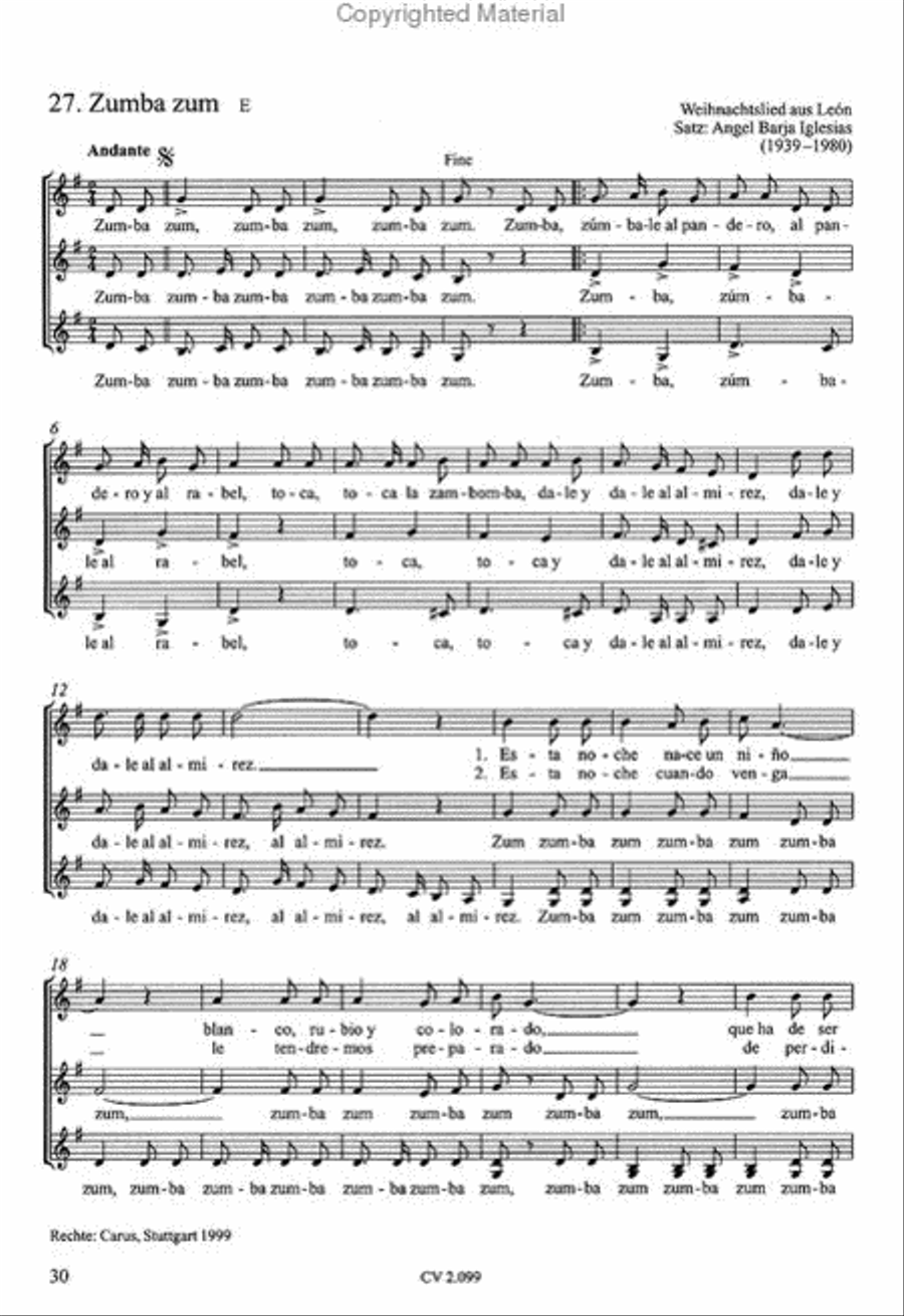 Hodie I. European carols for equal voices Choir scores gallery preview page 5