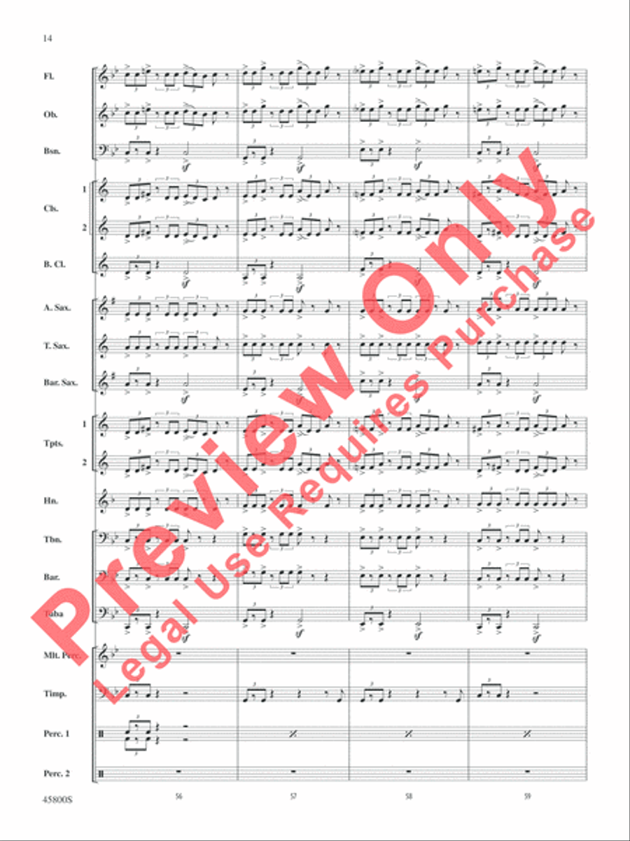 Suite from Fantastic Beasts and Where to Find Them Concert Band scores gallery preview page 15