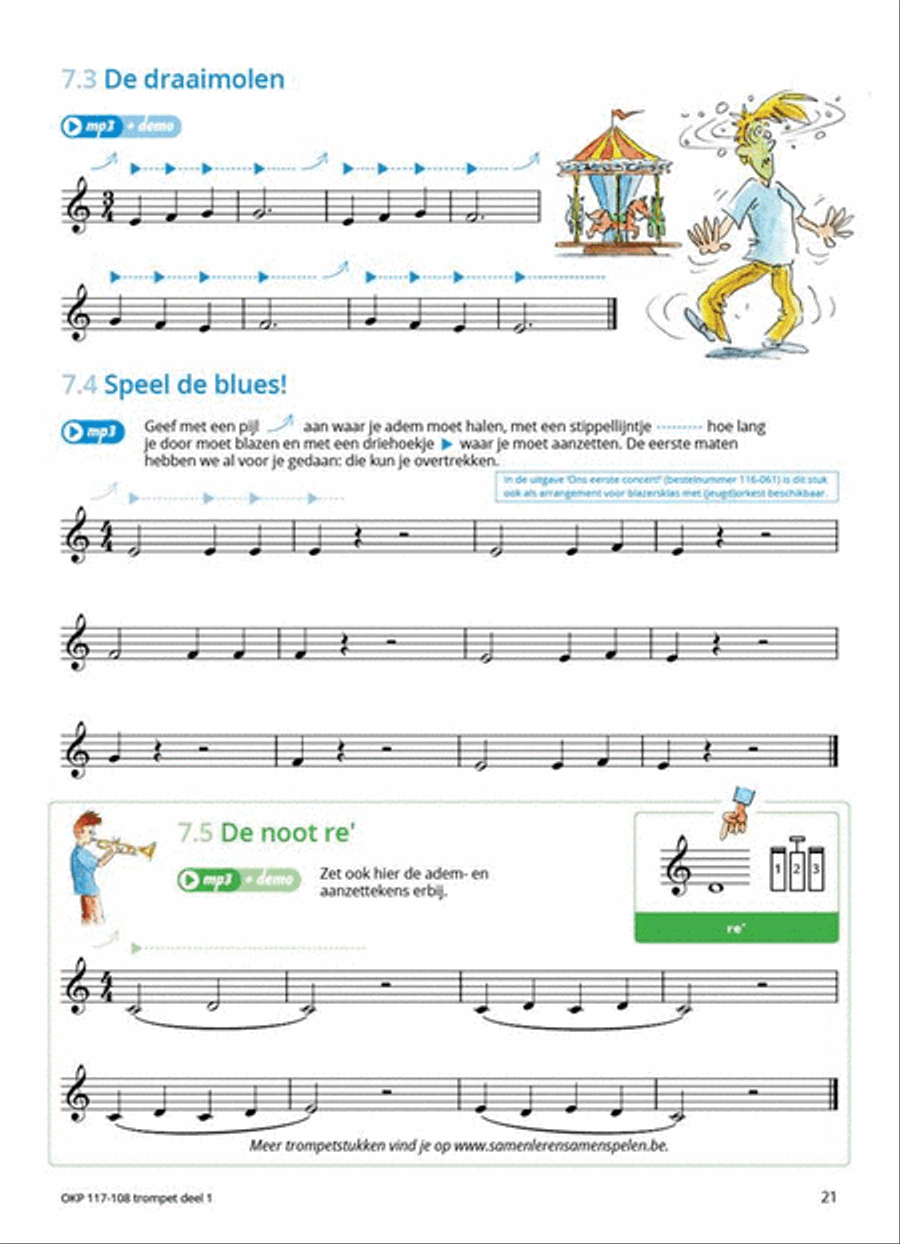 Samen Leren Samenspelen Vlaams Deel 1 Trumpet Solo scores gallery preview page 8