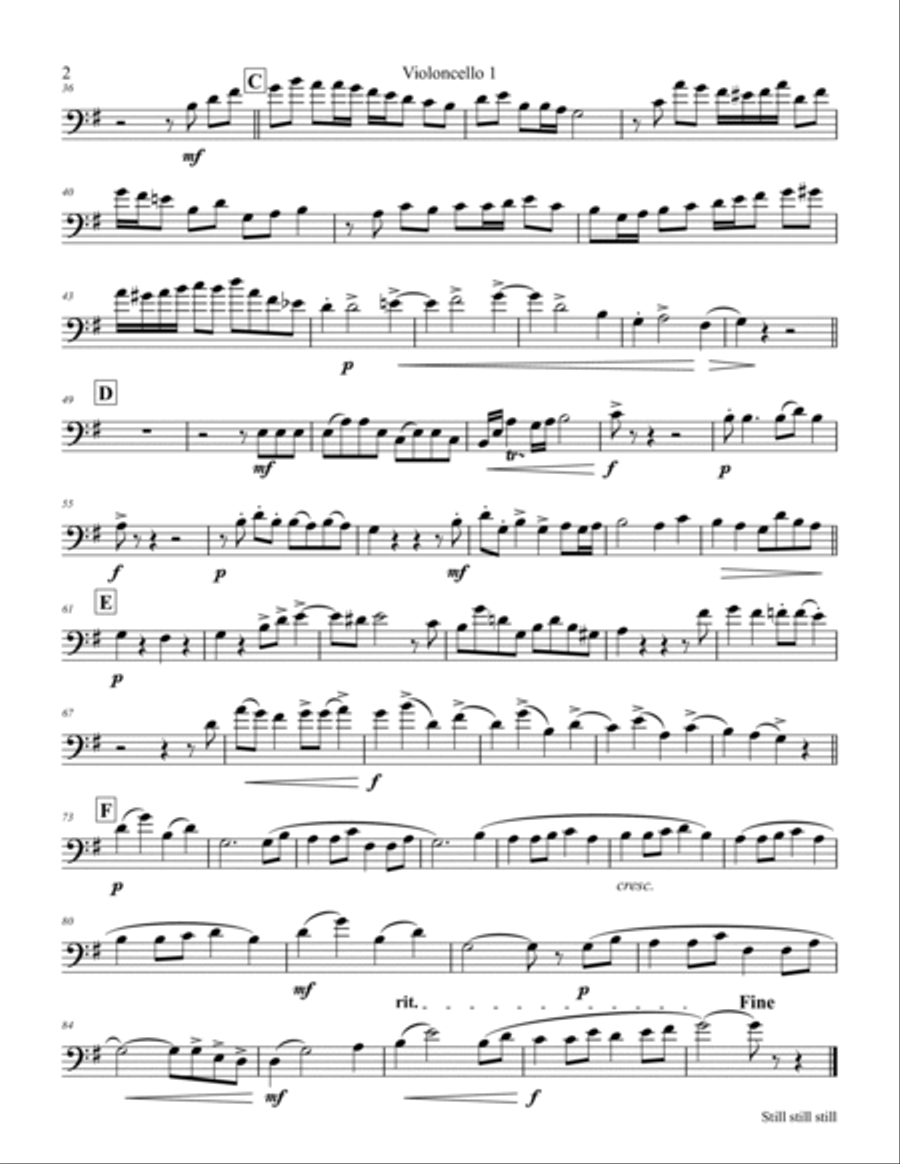 Still Still Still - Christmas song - Cello Trio - G String Trio scores gallery preview page 6