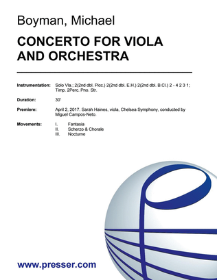 Concerto for Viola and Orchestra