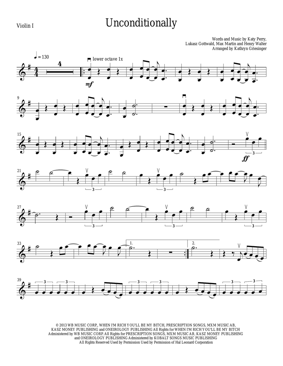 Unconditionally String Quartet scores gallery preview page 1