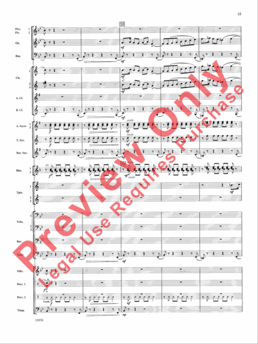 Fantasy on Yankee Doodle Concert Band scores gallery preview page 14