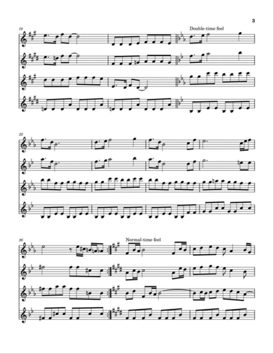 Treasure Of San Miquel Treasure Of San Miquel Saxophone Quartet scores gallery preview page 4