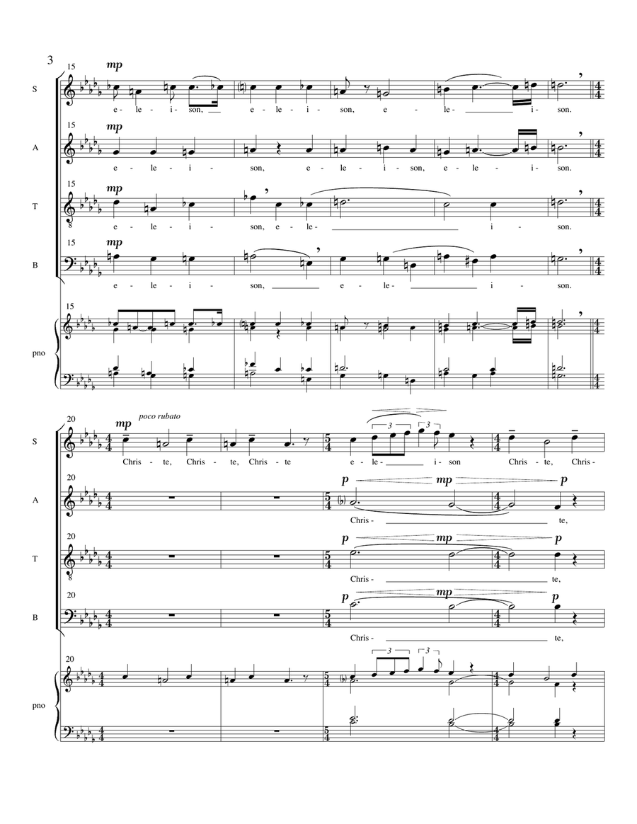Missa Brevis for mixed choir a cappella 4-Part scores gallery preview page 4