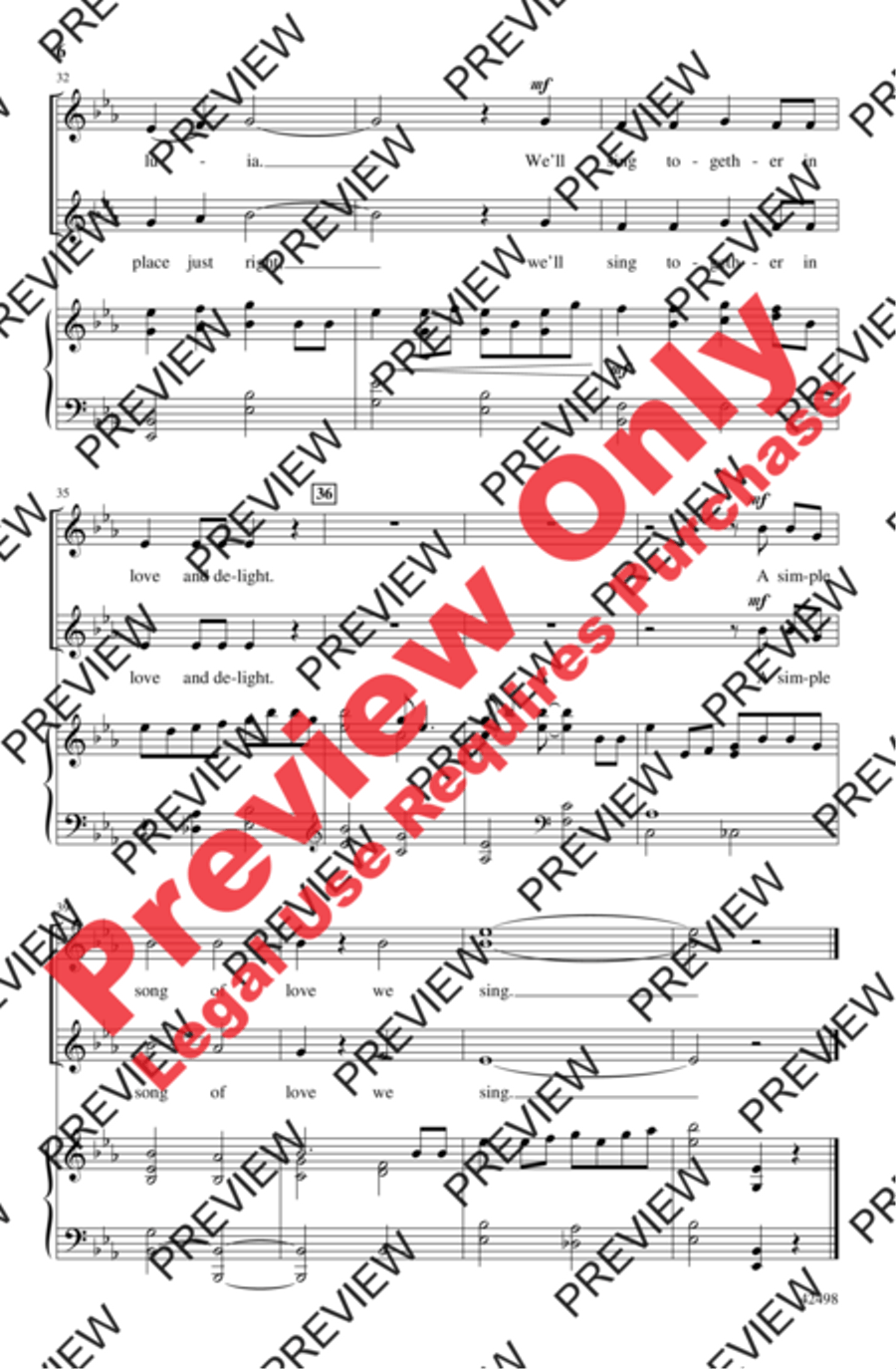 Two Simple Songs for Children 2-Part scores gallery preview page 6