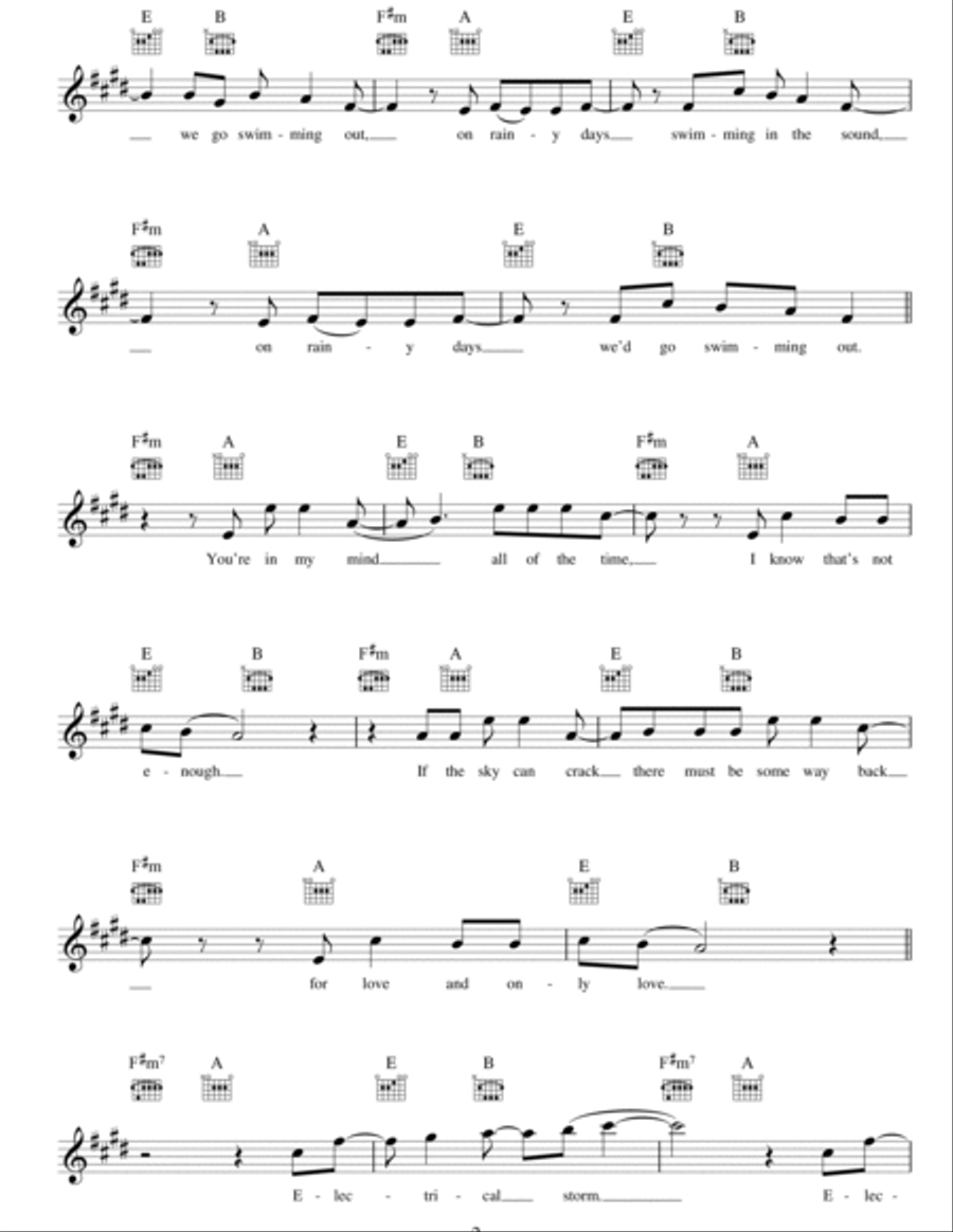 Electrical Storm Piano scores gallery preview page 2