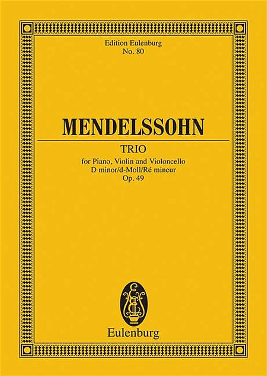Piano Trio No. 1, Op. 49 in D Minor Piano Trio scores gallery preview page 1