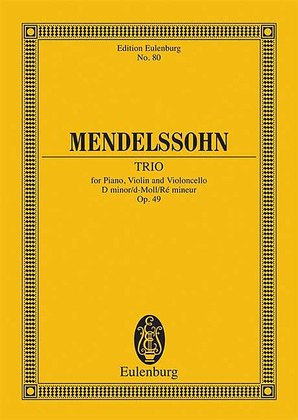Book cover for Piano Trio No. 1, Op. 49 in D Minor
