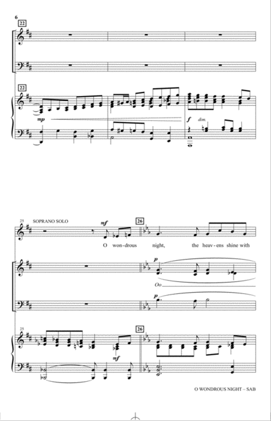 O Wondrous Night O Wondrous Night 3-Part scores gallery preview page 4