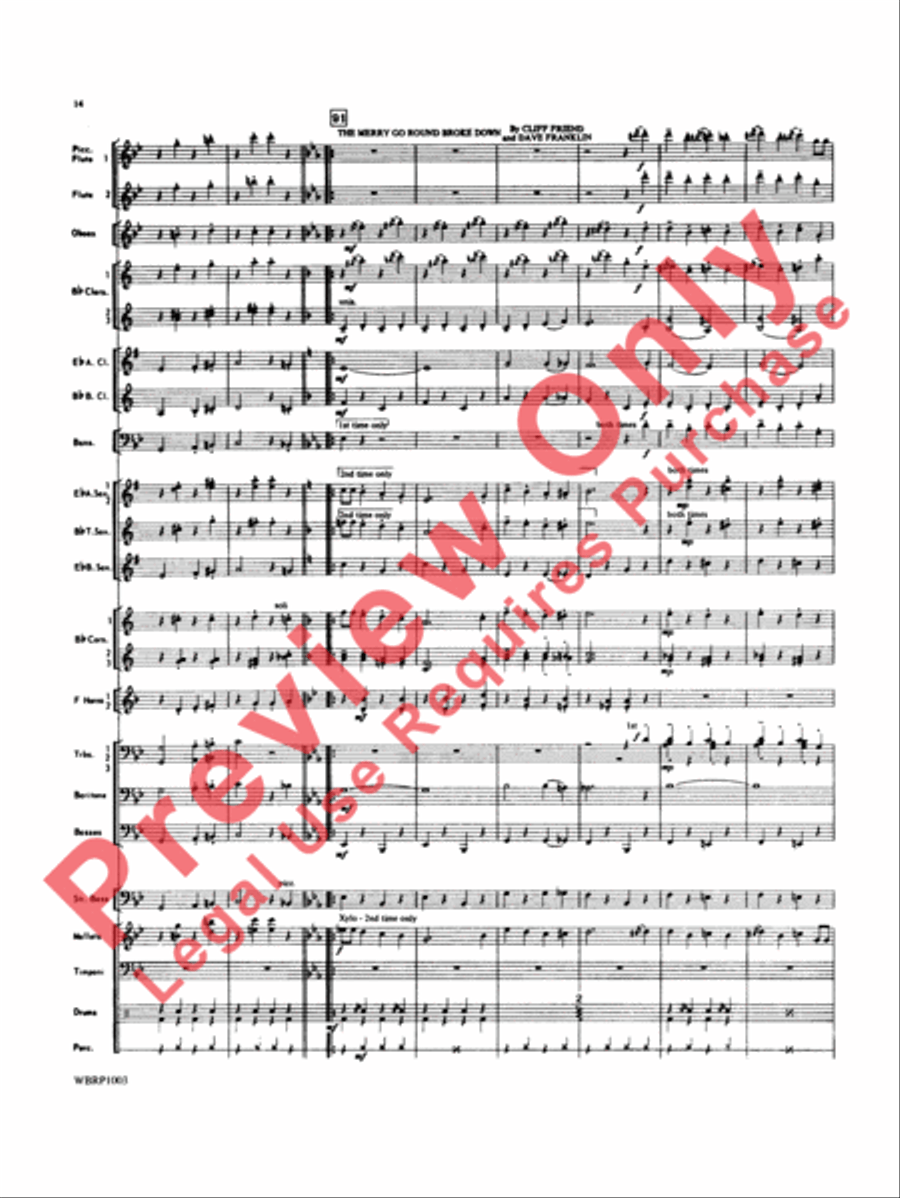 Looney Tunes Overture Looney Tunes Overture Concert Band scores gallery preview page 15