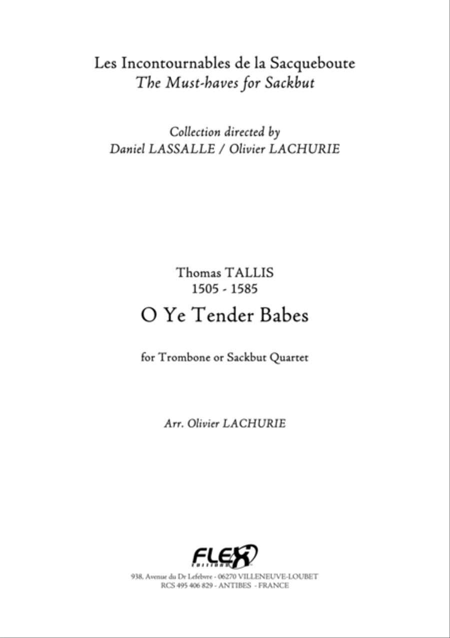 O Ye Tender Babes Trombone scores gallery preview page 1