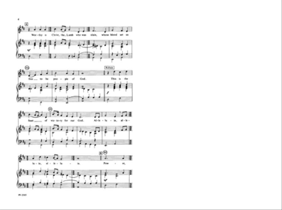 Festival Canticle: Worthy Is Christ Unison Choir scores gallery preview page 4