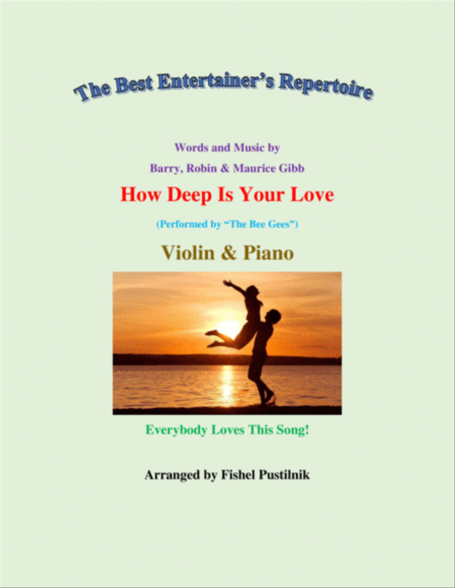 How Deep Is Your Love Violin Solo scores gallery preview page 1