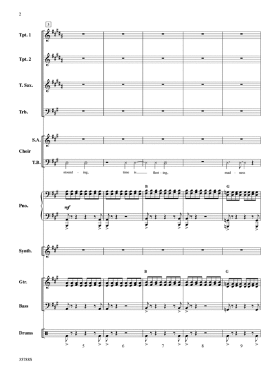 The Time Warp (from The Rocky Horror Picture Show) Choir scores gallery preview page 3