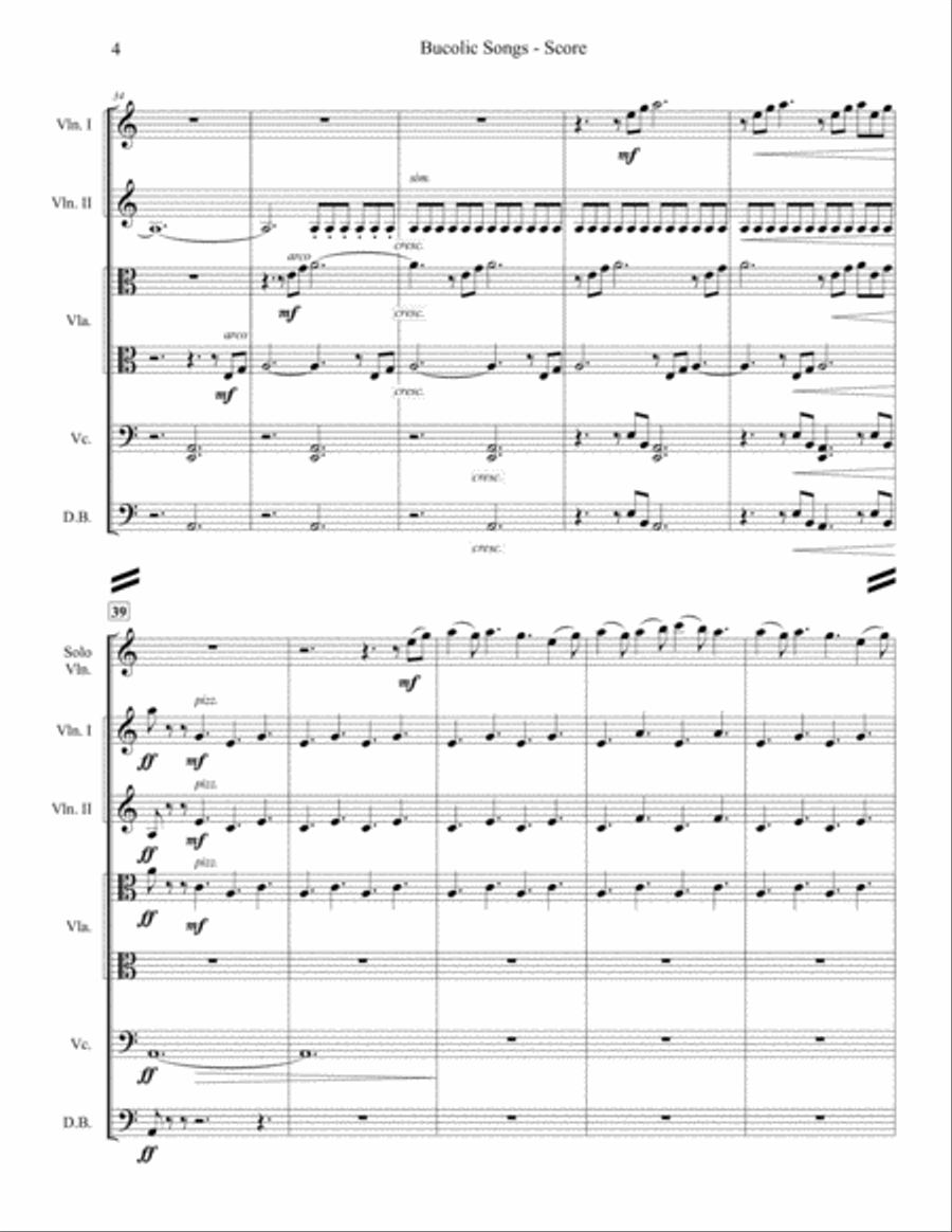 Bucolic Songs (score) String Orchestra scores gallery preview page 6