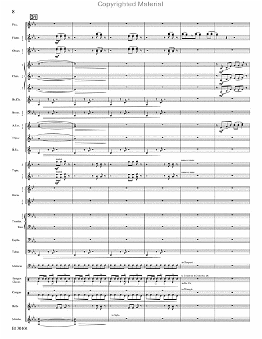 La Fiesta de San Antonio La Fiesta de San Antonio Concert Band scores gallery preview page 9
