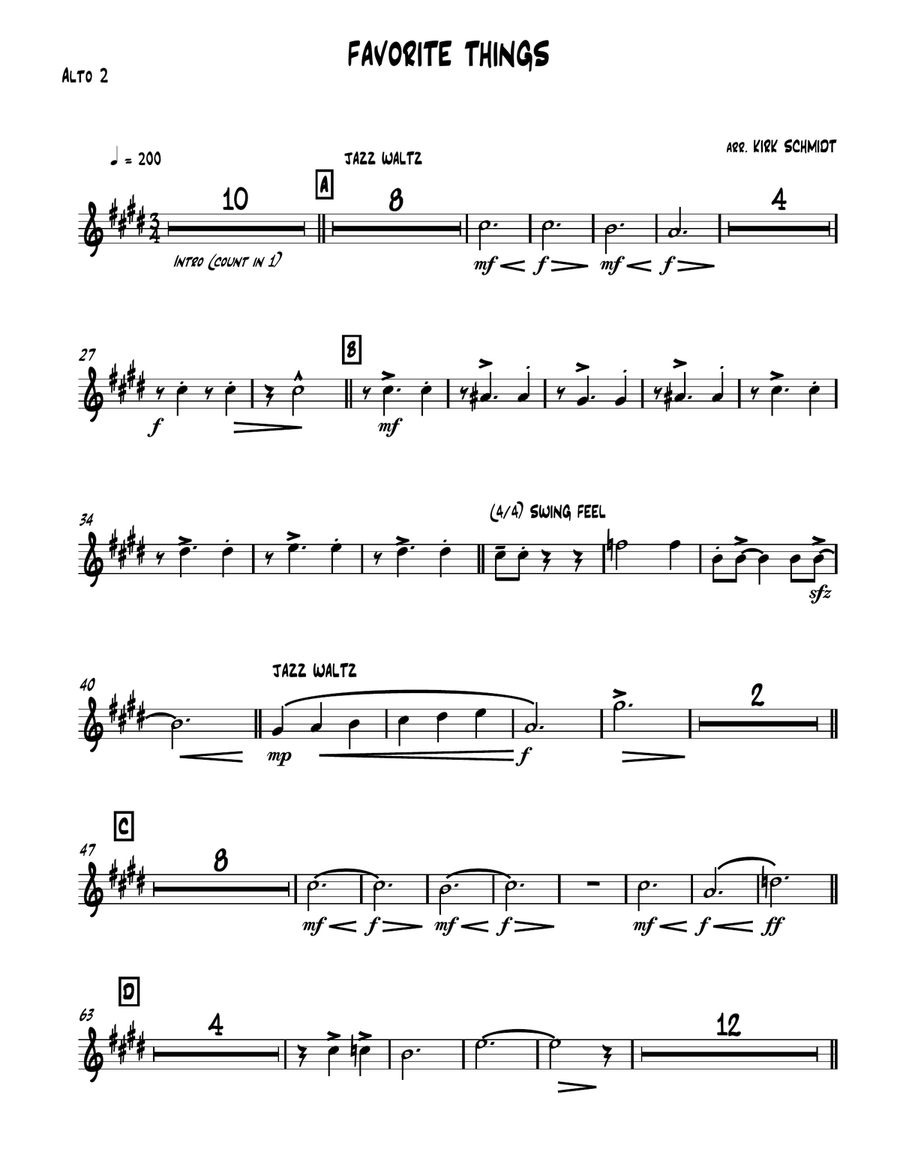 My Favorite Things Jazz Ensemble scores gallery preview page 3