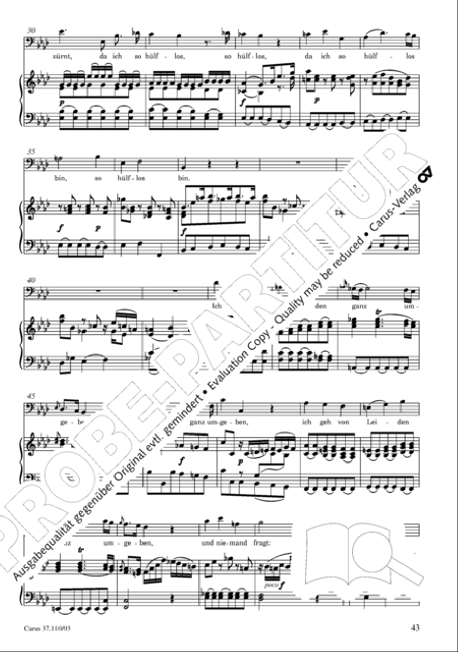Markuspassion. Werkausgabe Reihe 1, Bd. 7 (Homilius) 4-Part scores gallery preview page 50