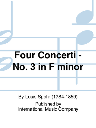Book cover for Four Concerti: No. 3 In F Minor