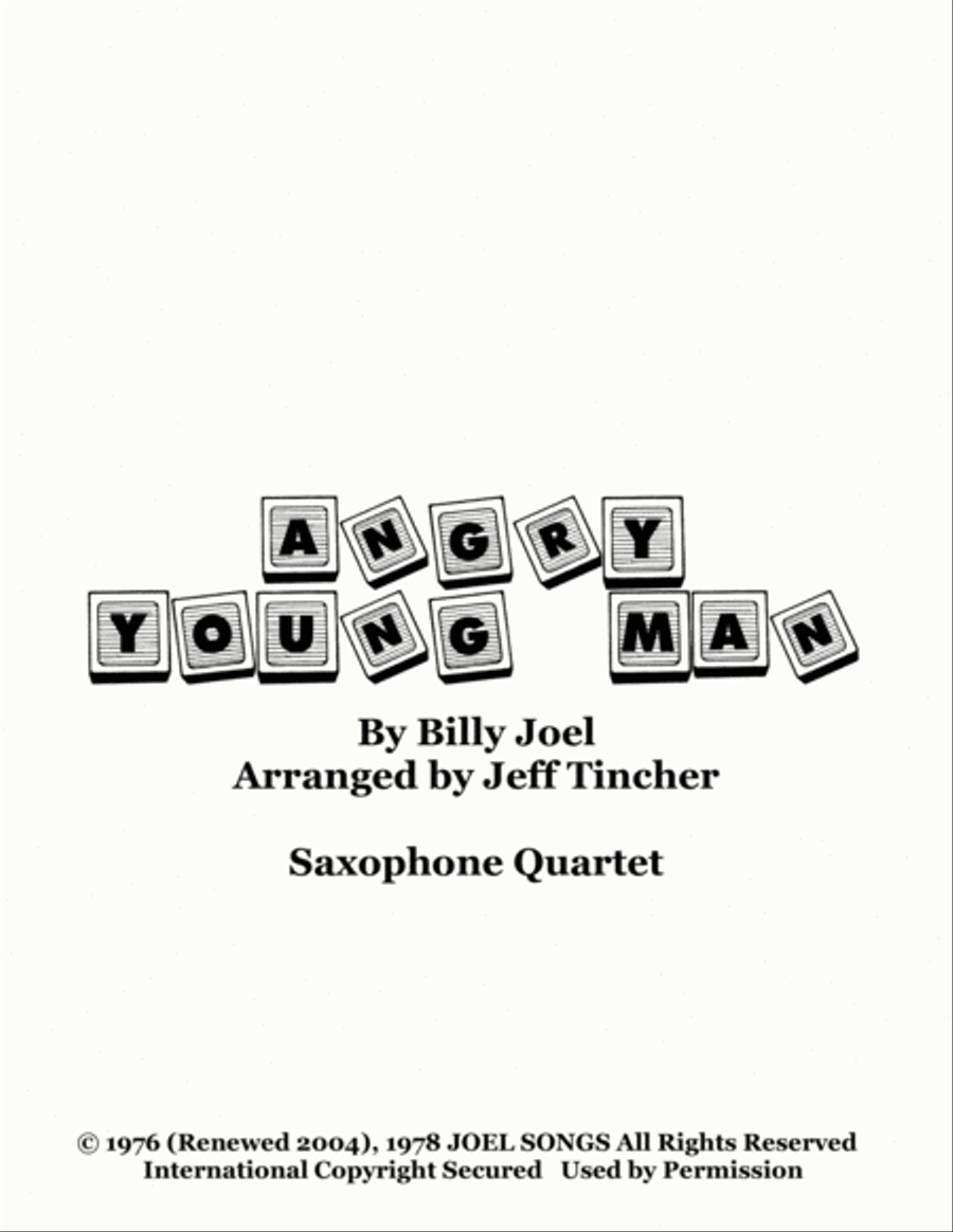 Angry Young Man Woodwind Quartet scores gallery preview page 1
