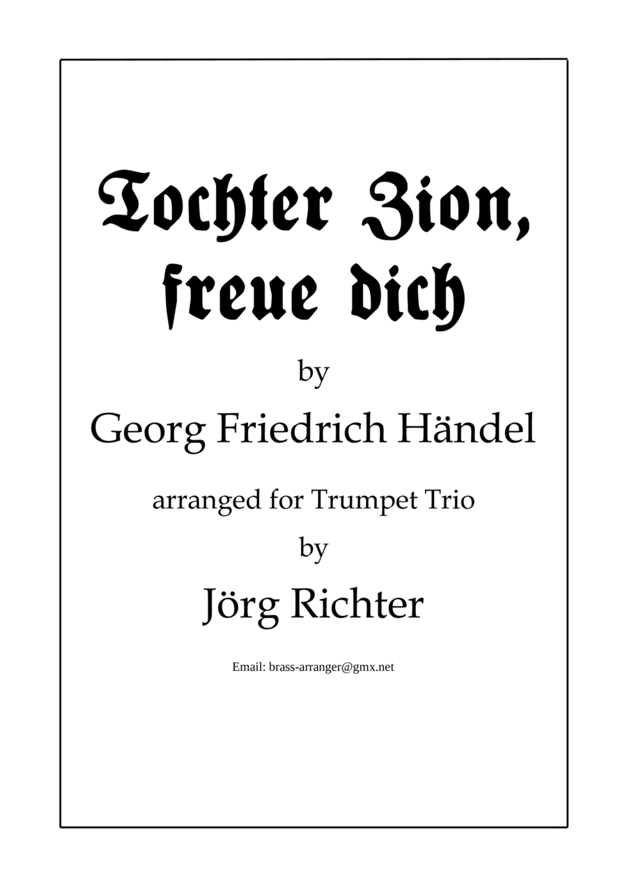Zion's Daughter for Trumpet Trio Trumpet Trio scores gallery preview page 1