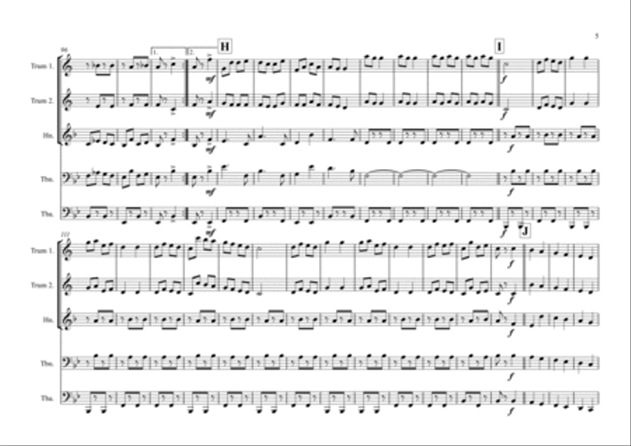 Classical Medley Brass Ensemble scores gallery preview page 6