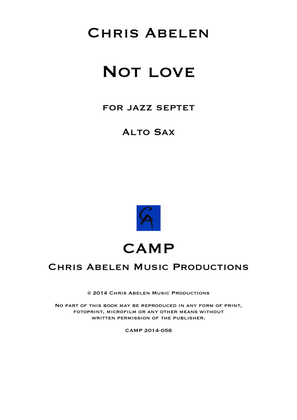 Not love - alto saxophone