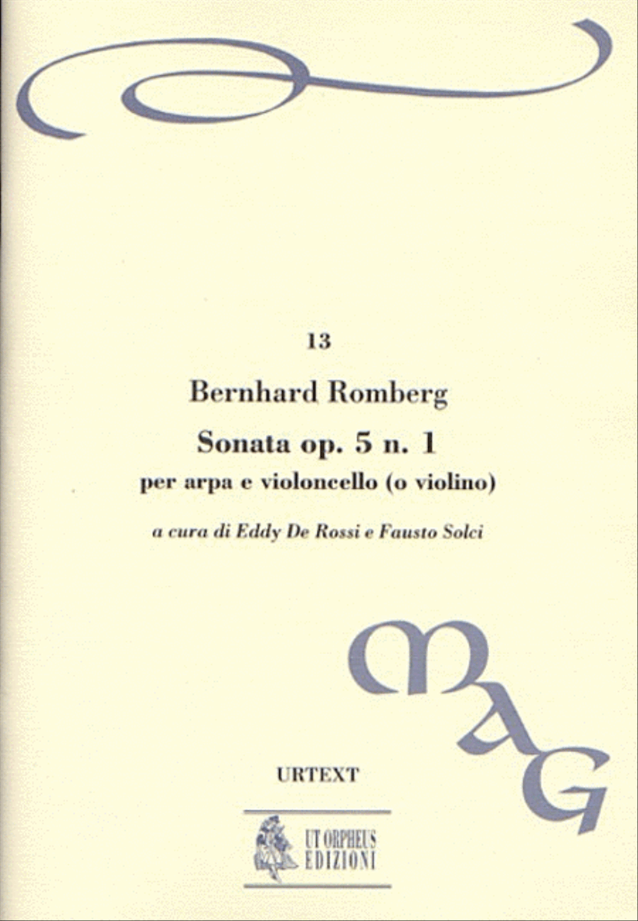 Sonata Op. 5 No. 1 for Harp and Violoncello (Violin) Cello scores gallery preview page 1