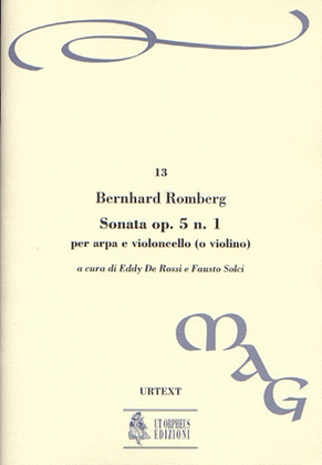 Sonata Op. 5 No. 1 for Harp and Violoncello (Violin)