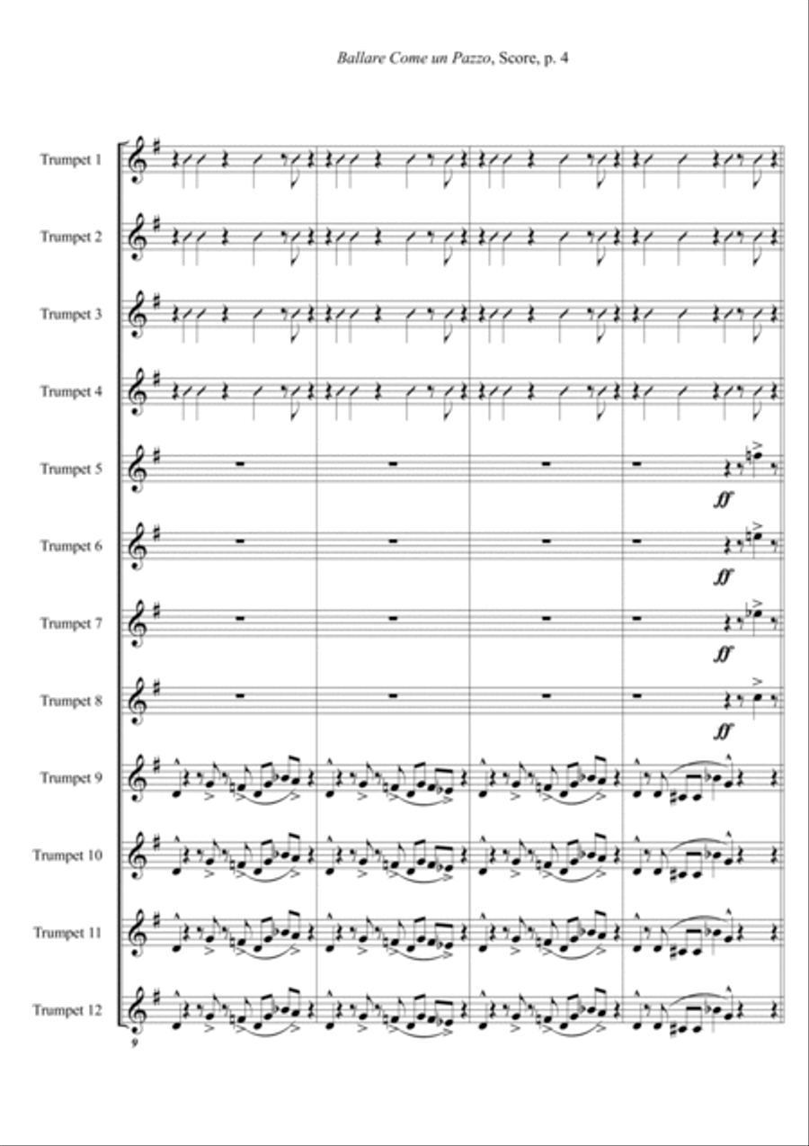Ballare Come un Pazzo (A4 size) 2-Part scores gallery preview page 4