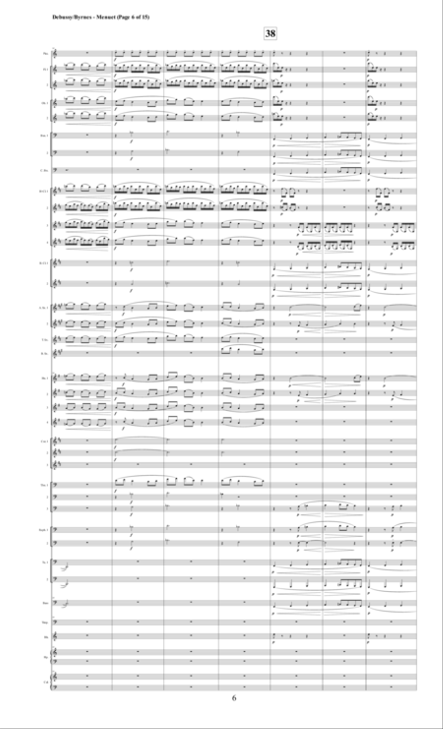 Suite Bergamasque, No. 2 Menuet (Symphonic Band) Concert Band scores gallery preview page 6