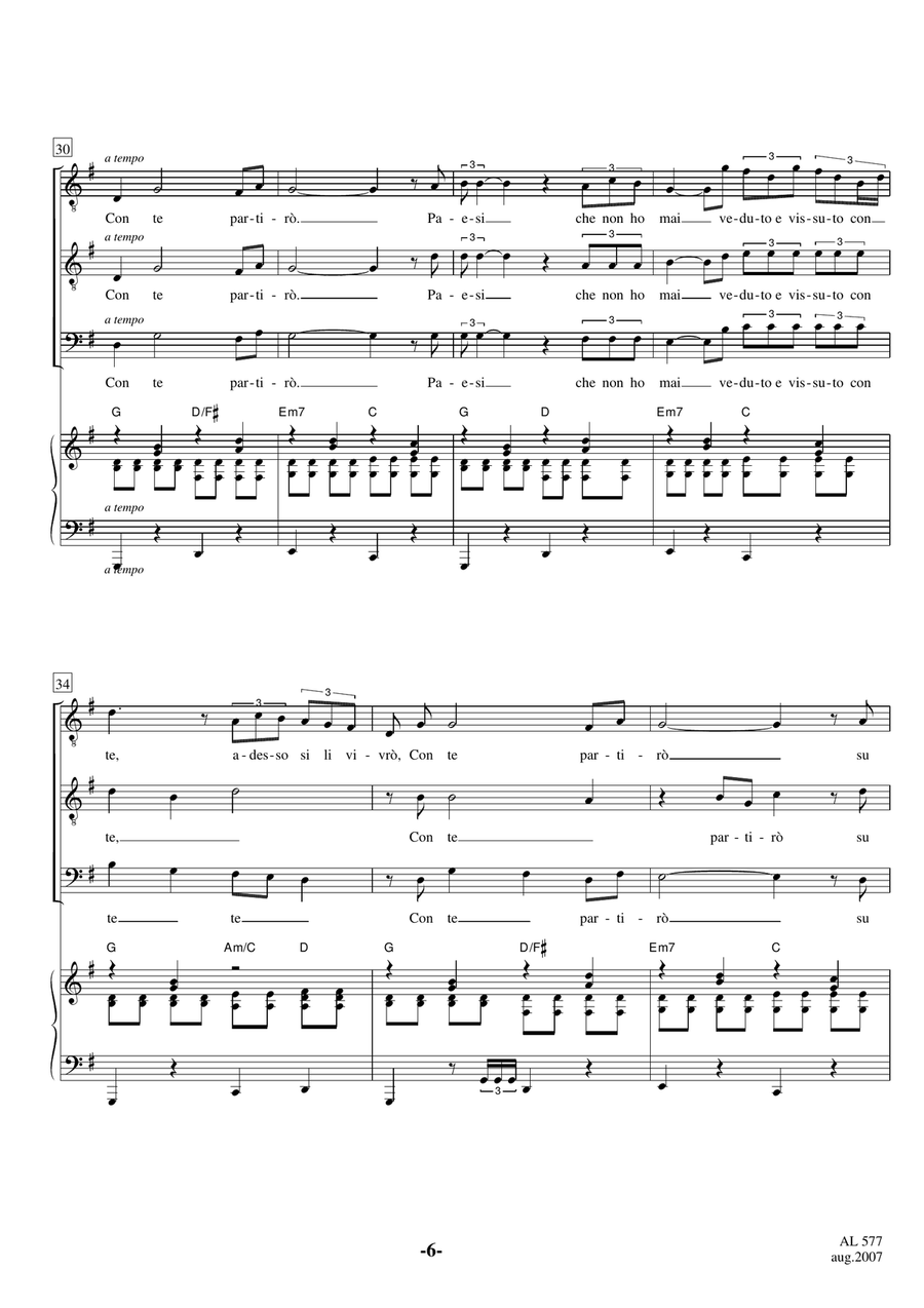 Con Te Partiro (Time To Say Goodbye) TTBB scores gallery preview page 6